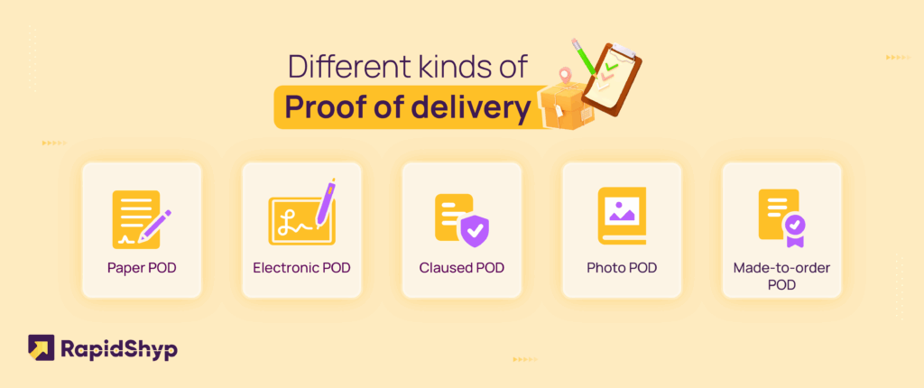 Proof of delivery